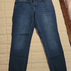 Blue Skinny Jeans with Classic Medium Denim Color